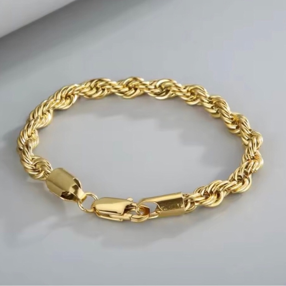 Classic Gold Rope Chain Bracelet - Women's Fashion Bracelet